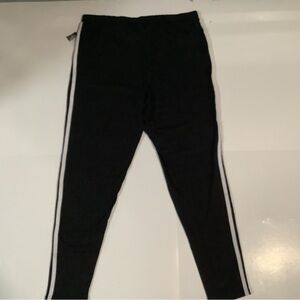 Rue21 Black and White Leggings with Side Stripes